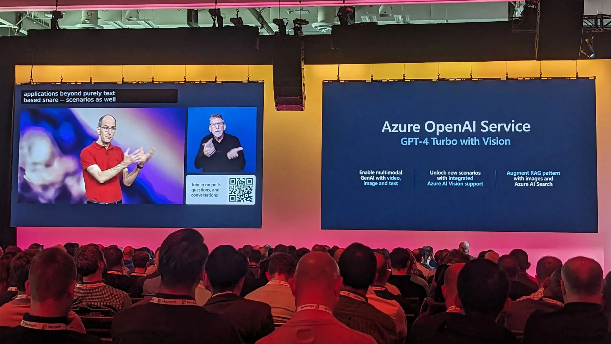 Screen an der Microsoft Ignite über Azure OpenAI Service
