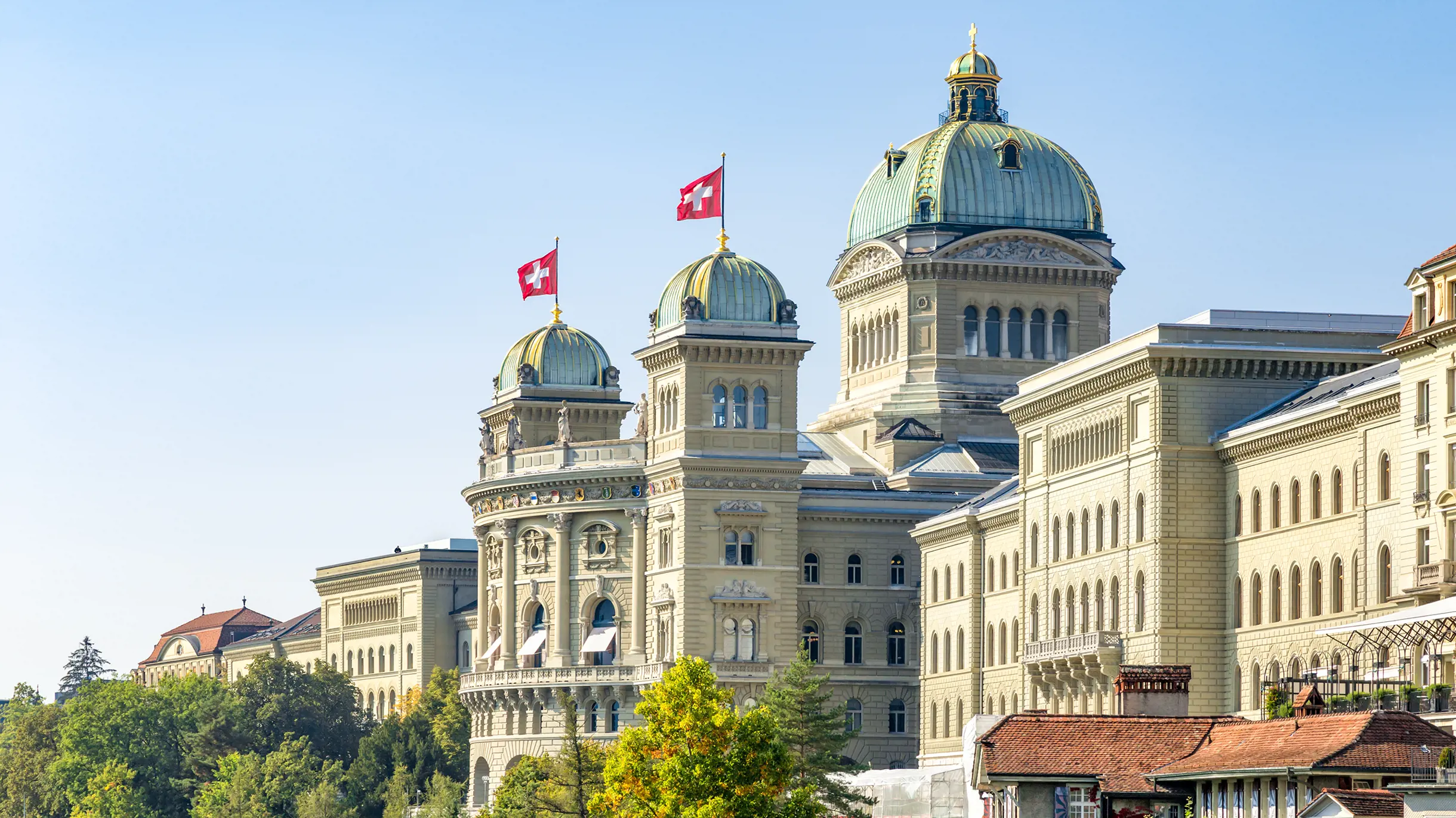 Bild vom Schweizer Bundeshaus Gebäude in Bern