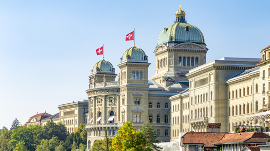 Bild vom Schweizer Bundeshaus Gebäude in Bern