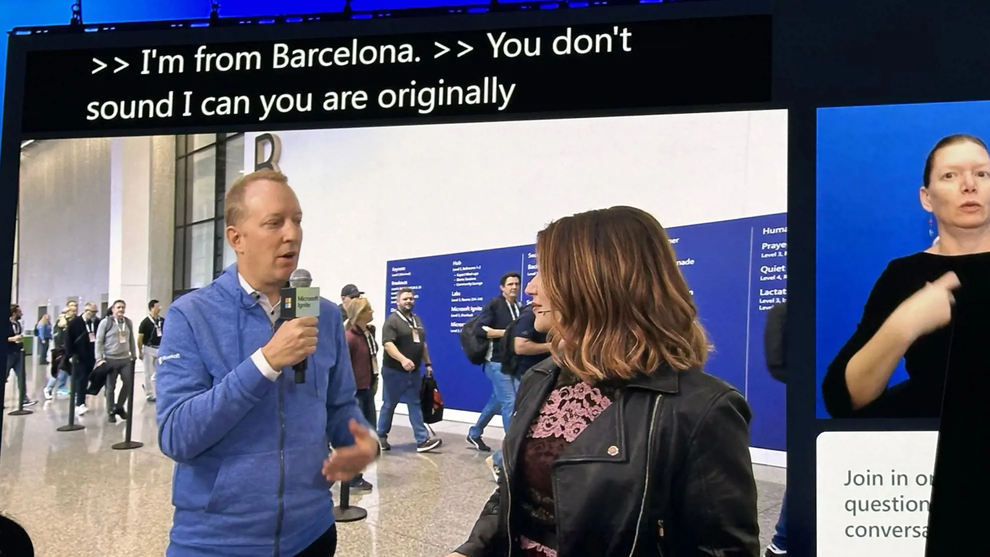 David Schneider gibt Interview bei der Microsoft Ignite