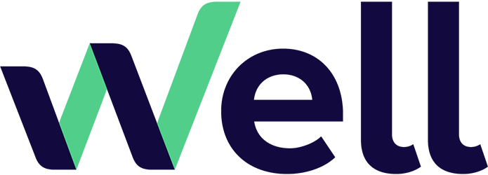 Logo von Well in schwarz und grün