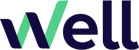 Logo von Well in schwarz und grün