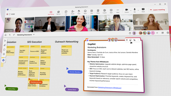 Microsoft 365 Copilot Teams Ausschnitt von Microsoft 365 Copilot in der App Teams