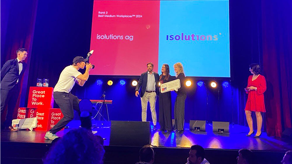 Great Place To Work 2024 Verleihung auf der Bühne