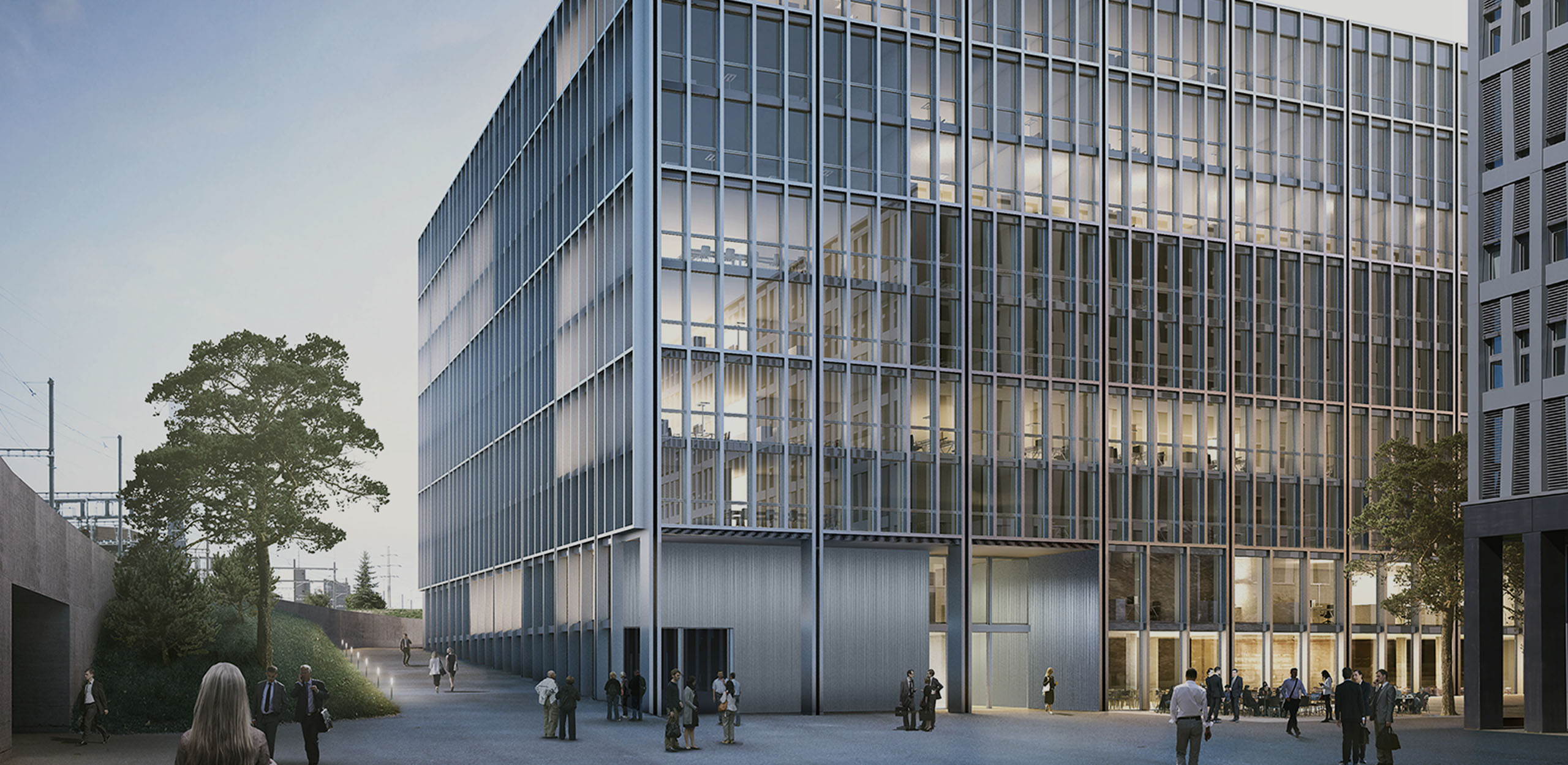 Graues BIT Gebäude von aussen