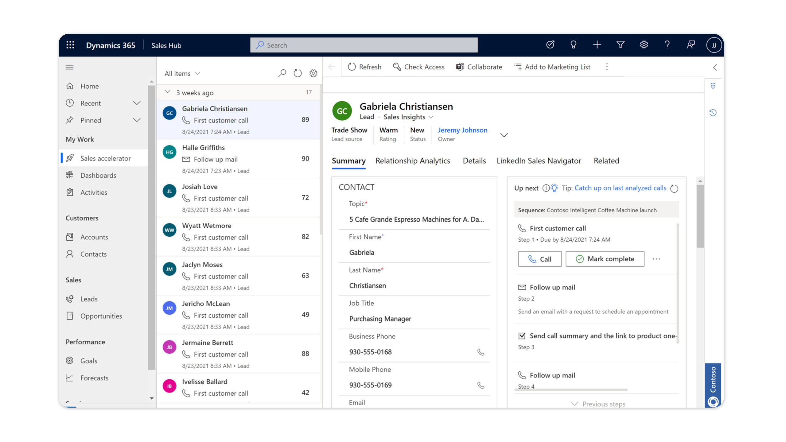 Visualisierung von einem Digital Sales Proposal im Microsoft Dynamics 365