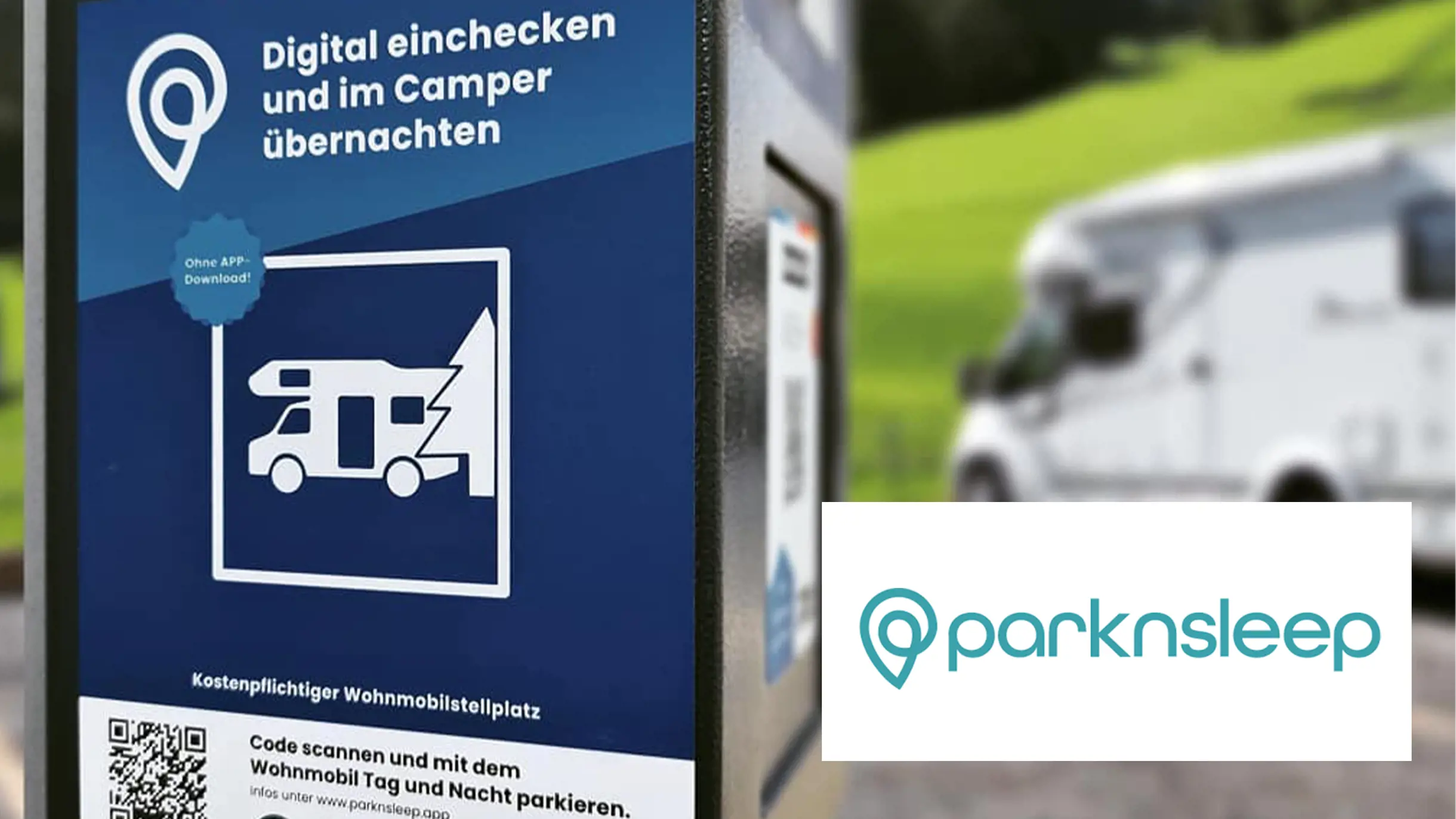 Impressionsbild und Logo Parknsleep