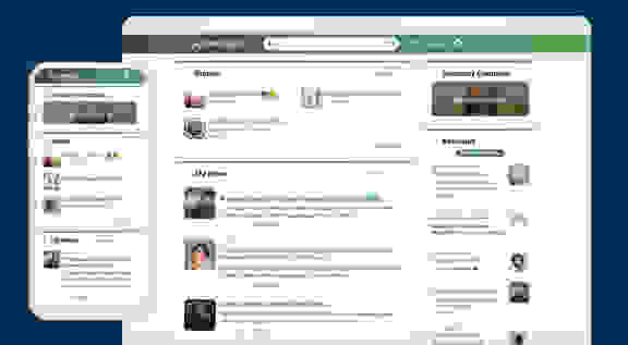 Modern Intranet / Extranet assessment Abbildung eines Interface für die interne Kommunikation via Intranet