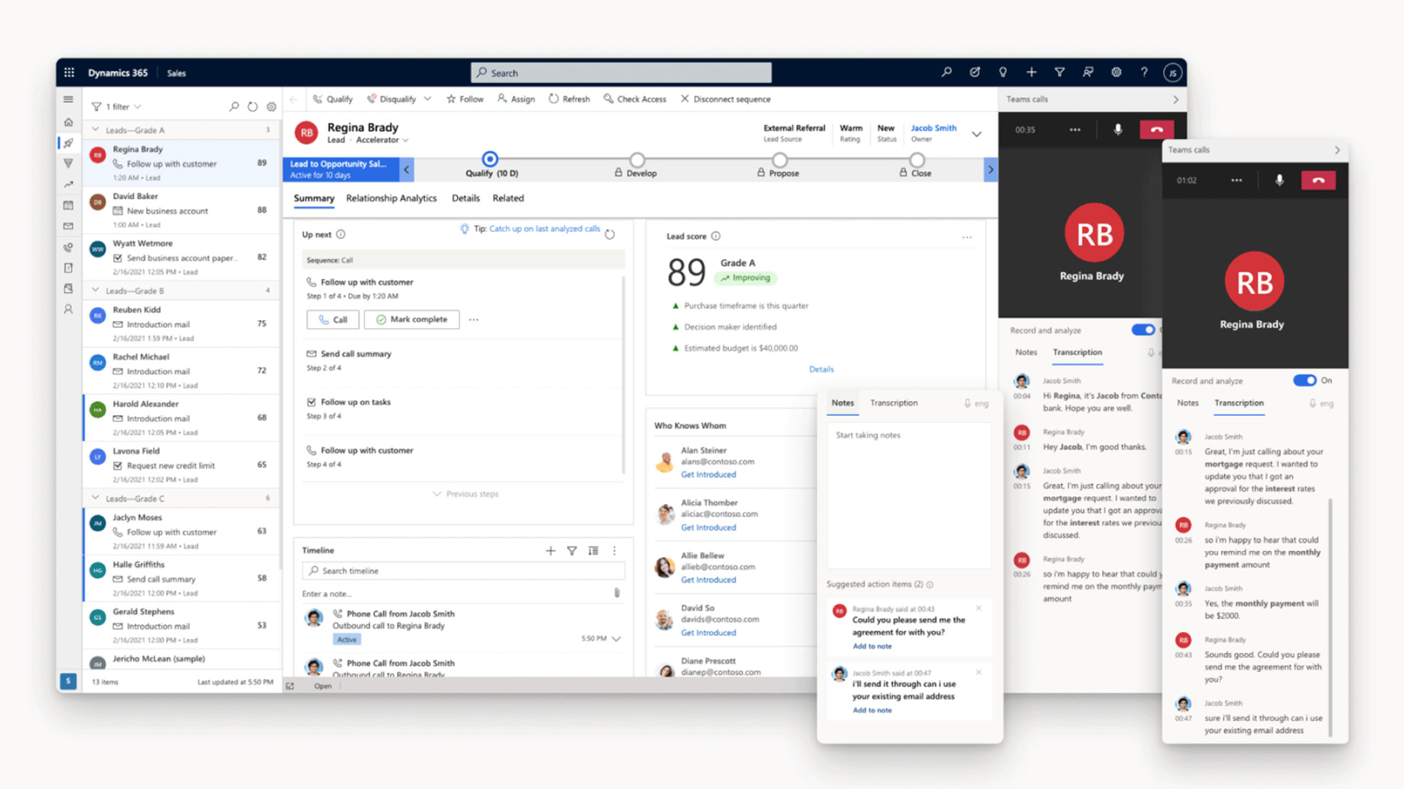 Ausschnitte von Digital Sales mit Microsoft Dynamics 365 Sales