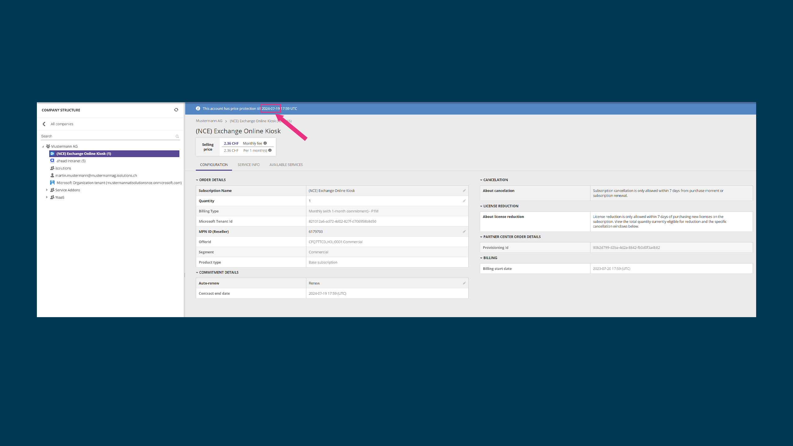 isolutions Marketplace: Beispiel einer Maske auf der Startseite des Marketplaces